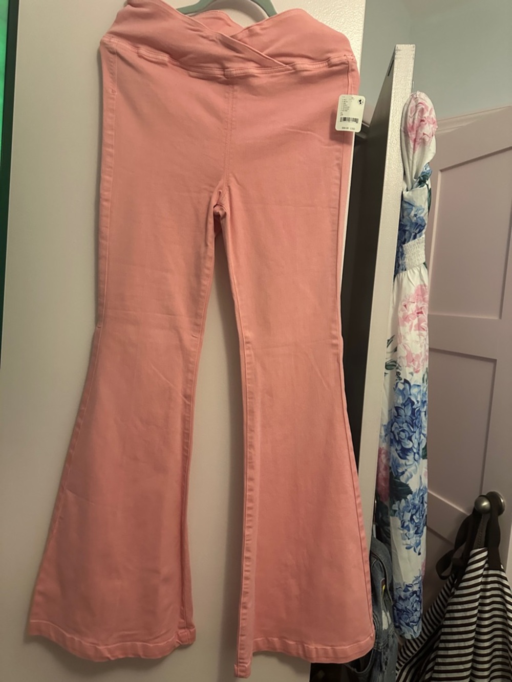 Free People Pink Flared Pants